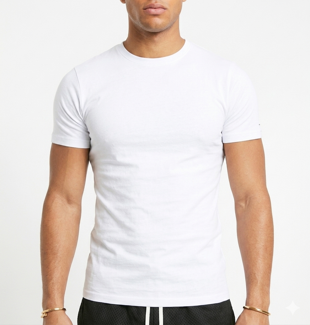 TRAILBLAZER Slim Fit White and Black Tees Crewneck (3 Pack)