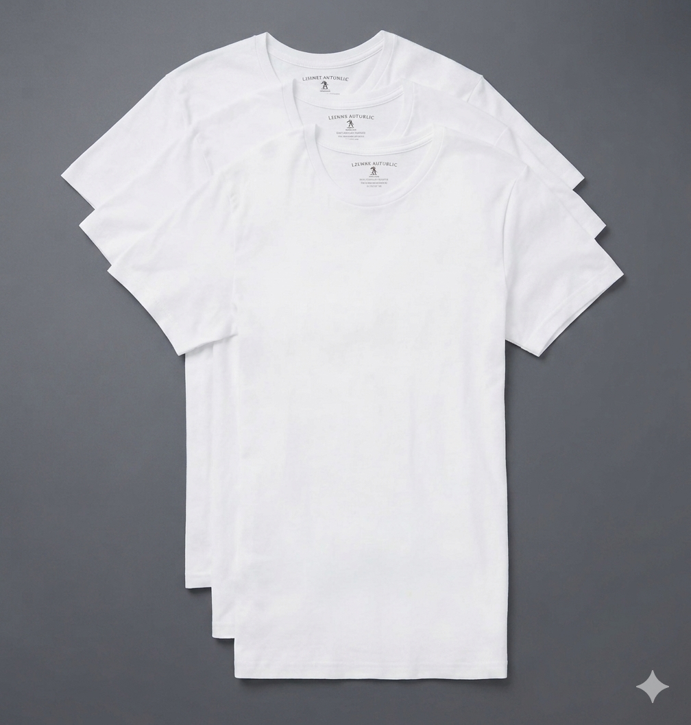 TRAILBLAZER Slim Fit White and Black Tees Crewneck (3 Pack)