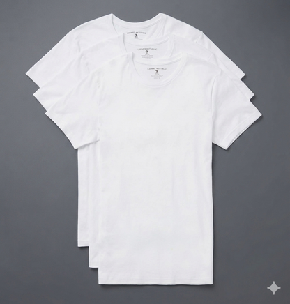 TRAILBLAZER Slim Fit White and Black Tees Crewneck (3 Pack)